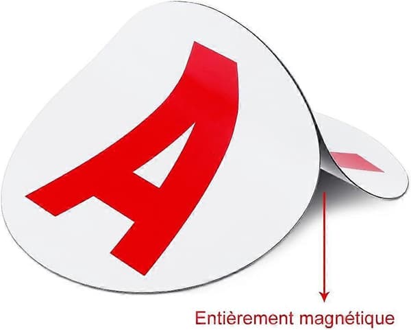 2 st magnetisk \"A\"-skylt för unga förare, perfekt för körsäkerhet