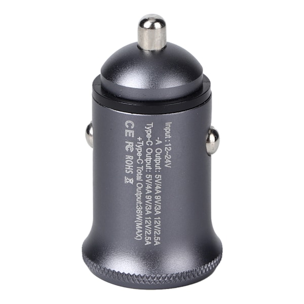 Bärbar Dubbel USB-Port Snabb Billaddare med Stöd för QC3.0