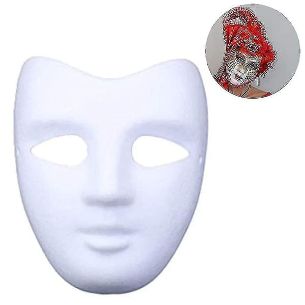 10 stk. Halloweenmasker lavet af plastik til håndværk og maling Style 3