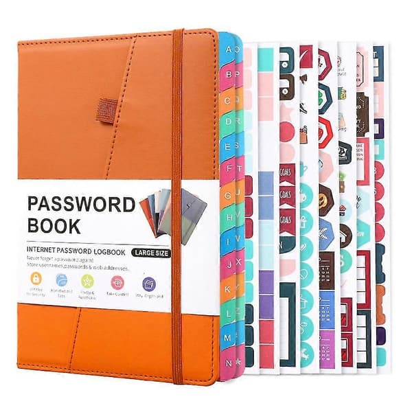 Password Book with Alphabetical Tabs for Seniors, Internet Website Password Notebook