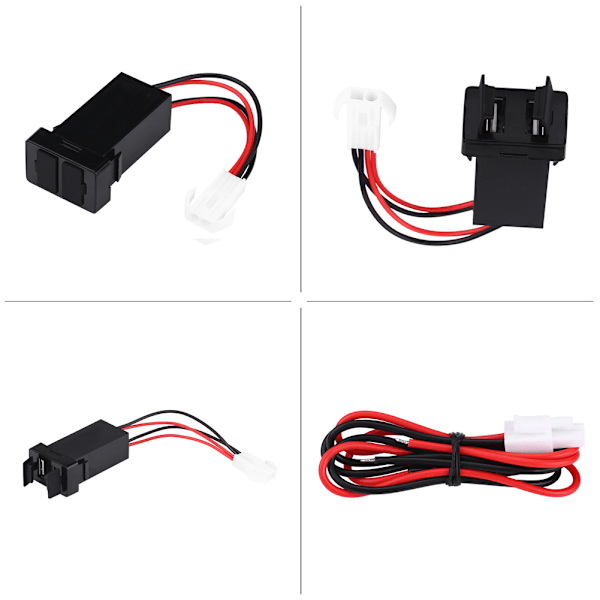 12V-24V 2.1A Dobbel USB-port Bil Lader Strøm Adapter Sokkel for Toyota Mobiltelefon