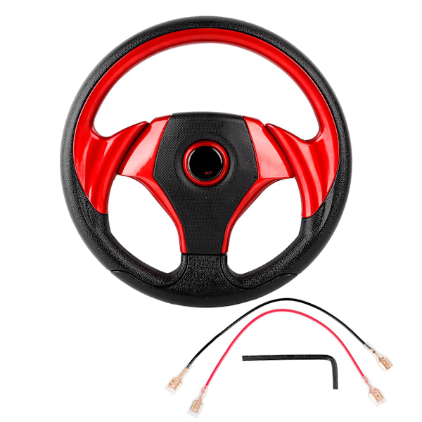 13 tum 320 mm Universal PU-läder Bil Sport Racing Drift Rattratt Röd