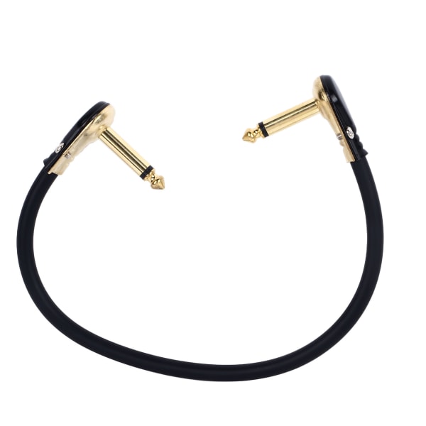 Elektrisk gitar effektpedal kabel flat patch strømforsyning instrumenttilbehør gull 30cm / 11.8in