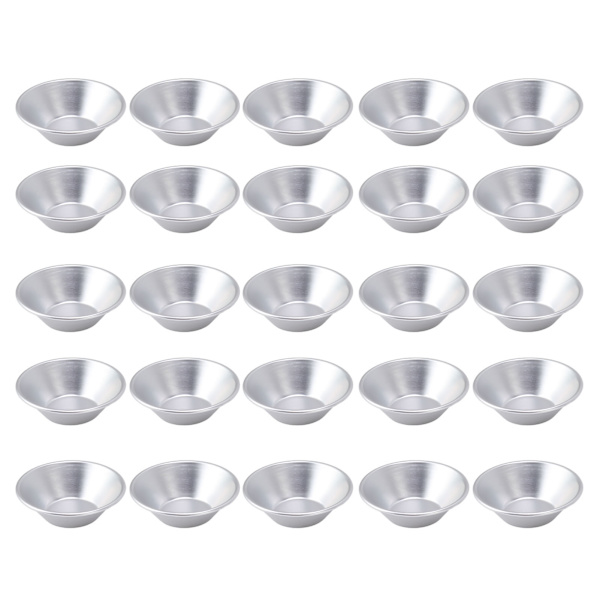 25 stk. Æggetærteforme i aluminium, små tærteforme, mini cupcake kage muffin cookie forme, bageforme til bagning