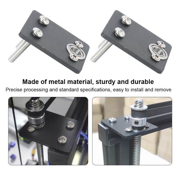 Metall Z-stanglagerholder Dual Z-stabilisatorlagerbrakett 3D-skrivertilbehør Passer for Creality Ender-3