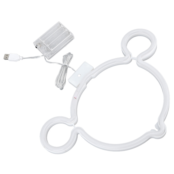 LED Neonljusskyltar USB eller Batteridriven PVC och ABS Neon Vägglampa för Sovrum Barnrum Bröllop