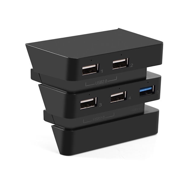 Højhastigheds 5-Port USB Hub 2.0 & 3.0 Udvidelseshub Controller Adapter til PS4 Pro Spillekonsol