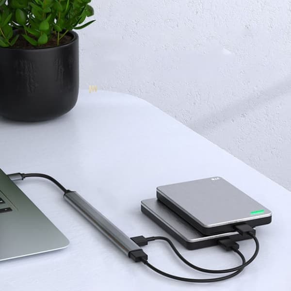 USB Hub 3.0 med 7 porte, USB 3.0 Hub USB Splitter Extender, USB3.0 til USB2.0/3.0 7-ports USB Hub