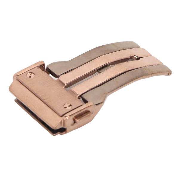 Ur Deployment Lås Sammenleggbar 22mm Bredde Rustfritt Stål Urrem Spenne Rose Gull