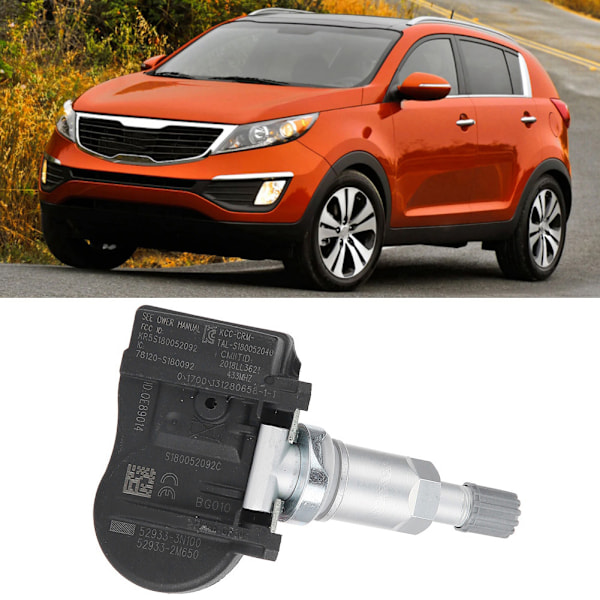 4 st Däcktrycksövervakningssystem (TPMS) Sensorer Passar för HYUNDAI KIA 529333N100