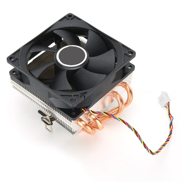 CPU Køler Push Down Blow Down 4 Messingrør 4 Pin Ikke Lys Sort til AMD 775 / 1366 / 1155