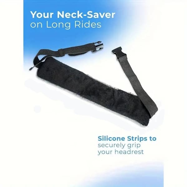 Retractable Travel Pillows with Head Strap for Car and Airplane, Compact and Comfortable Upright Airplane Pillows that Prevent Head Shaking