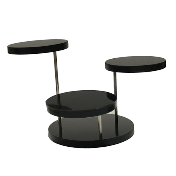Rund Smykke Display Stand Multi Lag Ring Display Riser Stand Kage Dessert Rack Fest Dekorative Hylder 3 Lag Sort