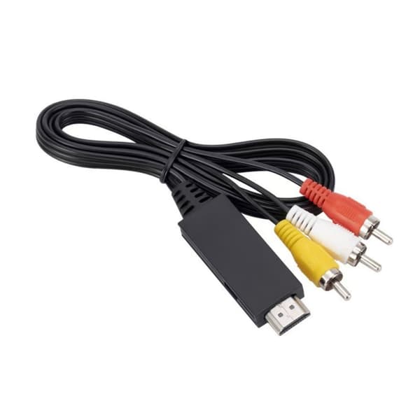 AV til HDMI adapterkabel, RCA-kabel, AV til HDMI-konverter, adapterkabel til spilleboks