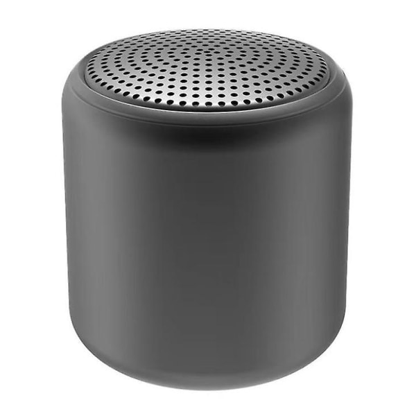 Bærbar mini rund Bluetooth-høyttaler, svart