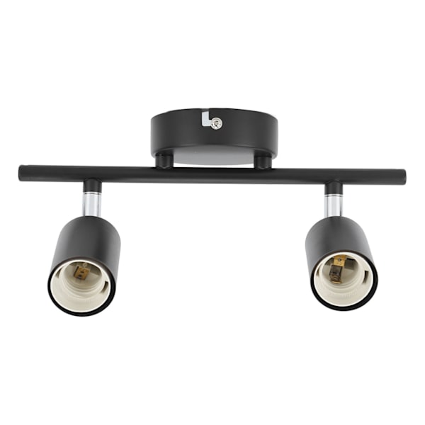 Infälld Taklampa Spårljushållare 2 Lampor Roterande Justerbar Lamphållare för E27 Glödlampa LED-Glödlampor