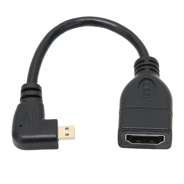 HD Multimedia Interface Adapter Kabel Hun til Han Kabel 90 Graders Vinkel Konverter Ledning