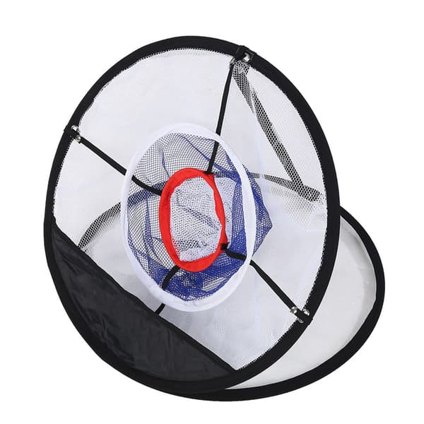 Sort Nylon Mesh Foldbar Golf Chipping Net Bolde Samler Beslag Taske Træningstilbehør