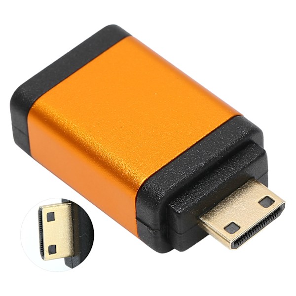 Mini HD Multimedia Interface Han til Hun Adapter 4kx2k til Kamera Camcorder DSLR Tablet Grafikkort Orange
