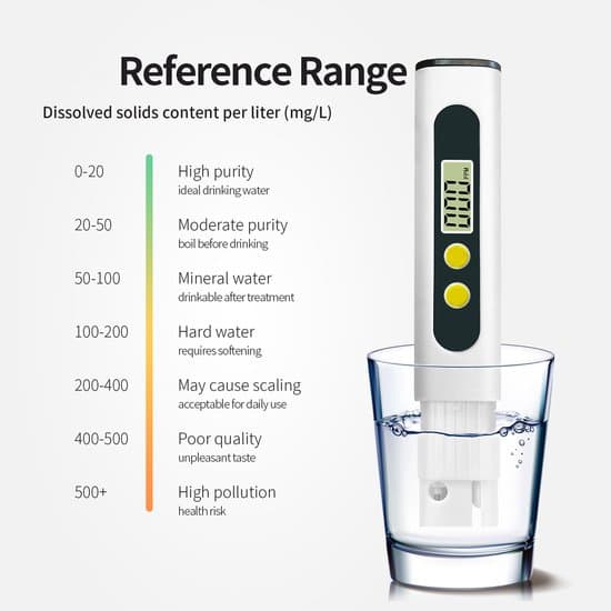 Digital TDS Vannkvalitetstester - Måleområde: 1–9990 ppm — Hvit