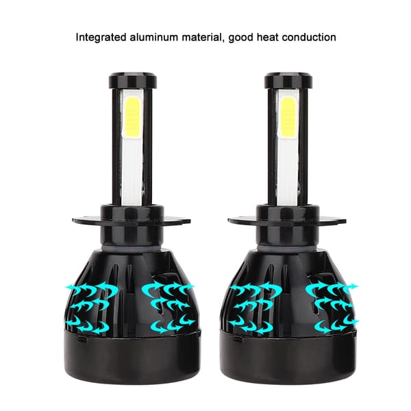 2 stk H7 80W Super Lys Bil LED Hovedlys Vanntette Auto Hovedlys