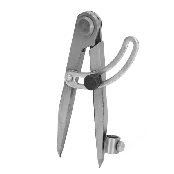 Compass Scriber Lockable Wing Divider Woodworking Metal Scribe Tool Draw Circles with Pen Holder 125mm