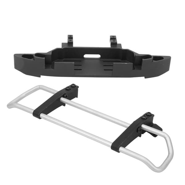 Metallisk frontfanger og base RC biltilbehørsdeler passer til TRX4 / TRX6 1/10 RC Crawler (sølv)
