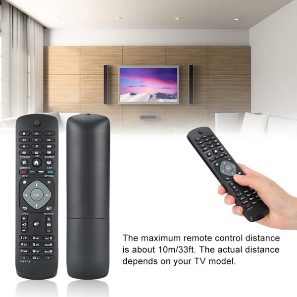 Premium ABS Fjernkontroll Erstatning Passer for Philips TV YKF347‑003