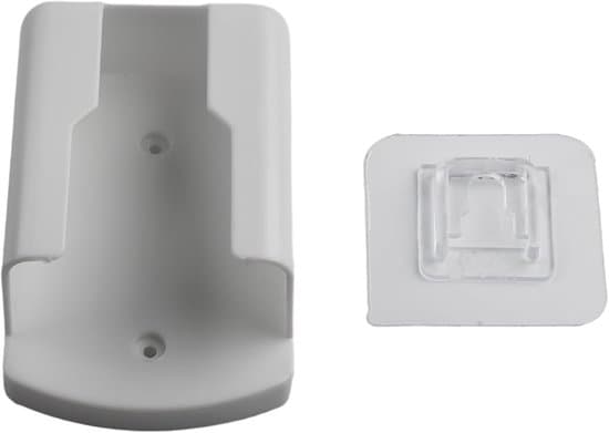 Wall-mounted remote control holder and storage box - suitable for TVs and air conditioners - white.