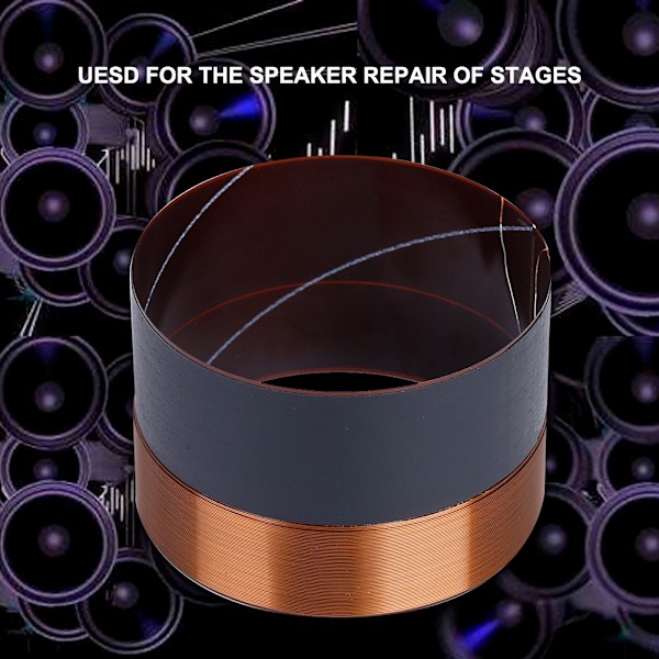 1 stk. 75,5 mm Audio Bas Højttaler Svingspole Woofer Lyd Drev Sort Aluminium