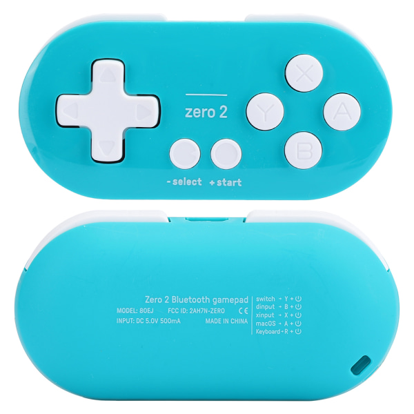 Trådløs Controller Mini Lille Bluetooth Bærbar Gamepad til Mobiltelefon Computer (Blå Grøn)