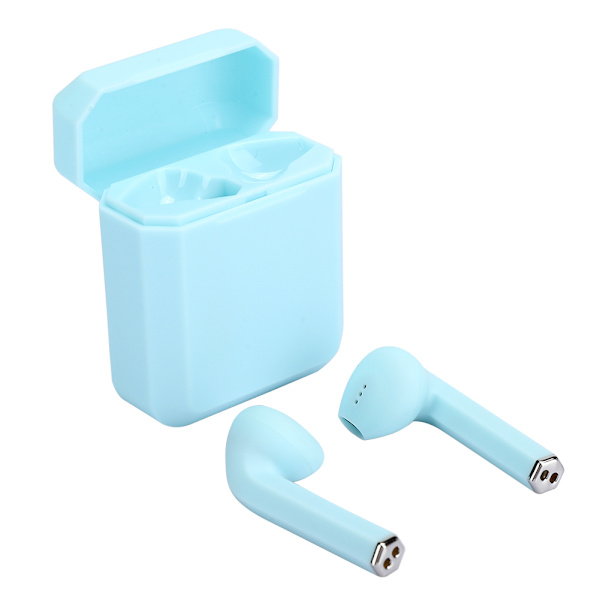Bluetooth Headset Stereofonisk Brusreducering Touch Vattentät Svettsäker TWS Hörlurblå