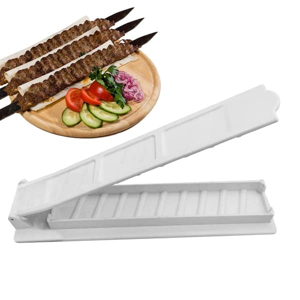 Gigaax Kebab Maker, Plast Kebab Press, Manuell Kabob Form, Form white one size