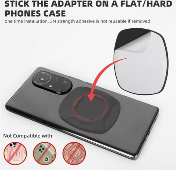 Motorcycle Phone Holder with Vibration Damper — 2 Smartphone Holders for Bicycle Handlebars