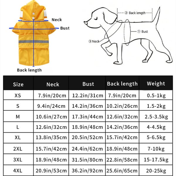 Regnfrakke med frøprint til små til store hunde - (grøn-XS).