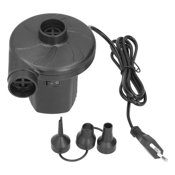 Elektrisk luftpumpe bærbar luftpumpe med 3PCS dyse inflator deflator for luftmadrasser EU 220V‑240V