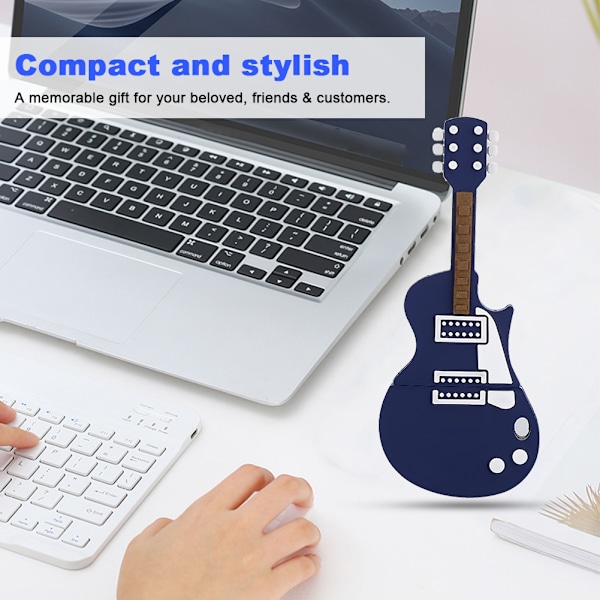 Minnebrikke USB-stasjon Laptop Tilbehør PVC Gitarformet for Vista / OS X / Linux (16G)