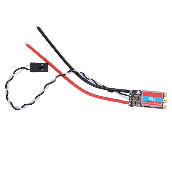 BLHeli_S Børsteløs ESC med LED-lys 2S6S LIPO for FPV RC Drone Tilbehør (45A)