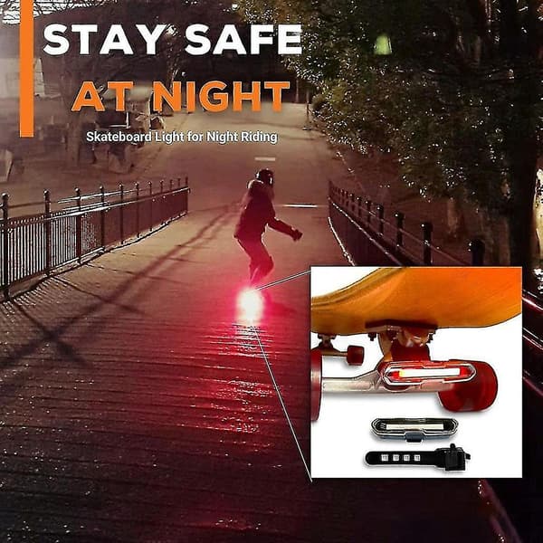 2x LED Skateboard Lys Longboard Lys Skateboard Lys Passer Til Alle Longboards Cykler Scootere