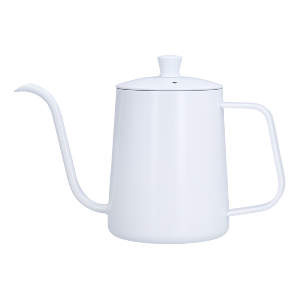 Kaffekedel Rustfrit Stål Mini Bærbar Hvid Tynd Tud Hæld Over Kedel til Rejser Camping Te Kaffe