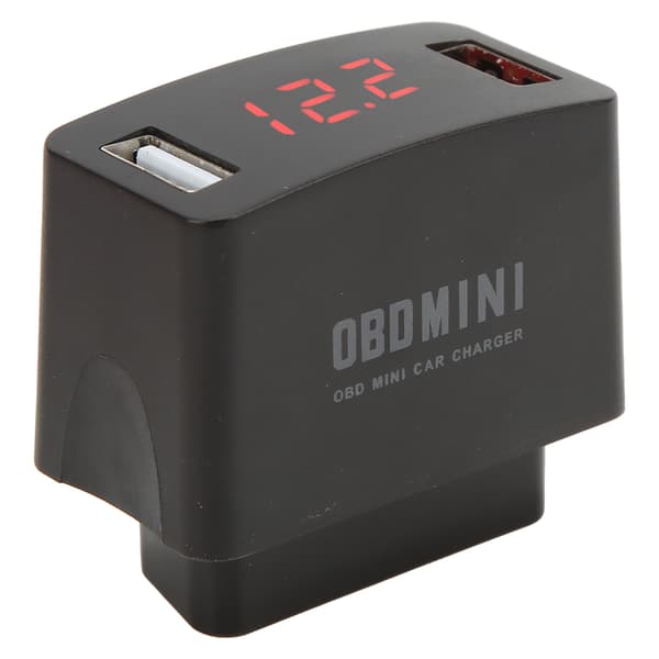 Bil-OBD-laddare DC12‑24V Dubbel USB LED Digital Display Laddningsadapter Universal för Fordon
