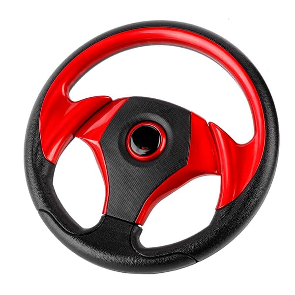 13 tommer 320mm Universal PU Lær Bil Sport Racing Drift Rattsystem Rød