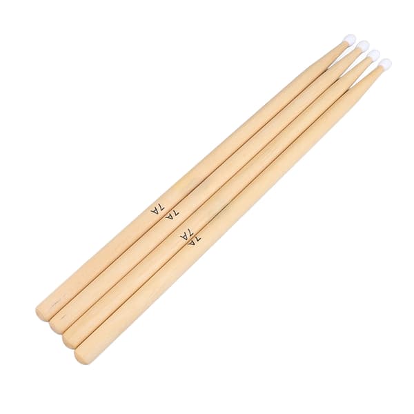 【NX】2 Pairs Drumsticks Maple Wood 7A Nylon Tip Drum Sticks Percussion Instrument Accessories