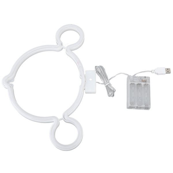 LED Neonljusskyltar USB eller Batteridriven PVC och ABS Neon Vägglampa för Sovrum Barnrum Bröllop