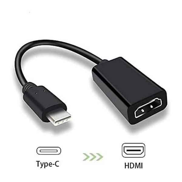 USB C til HDMI-adapter, Type c til HDMI 4K-adapter, USB-C Type-c til HDMI-konverteradapter
