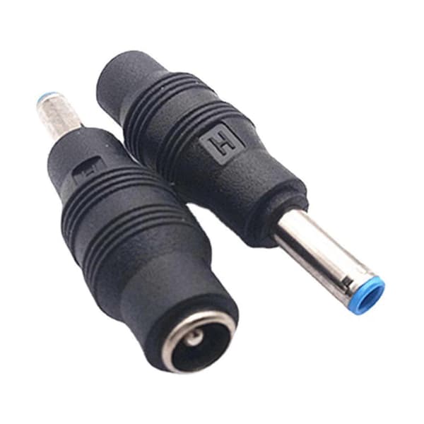 Svart ladeadapter Strømforsyningsadapter DC5521 til DC4530 Konverteringshode Hunn-til-hann-pluggkonverterer 4.5X3.0
