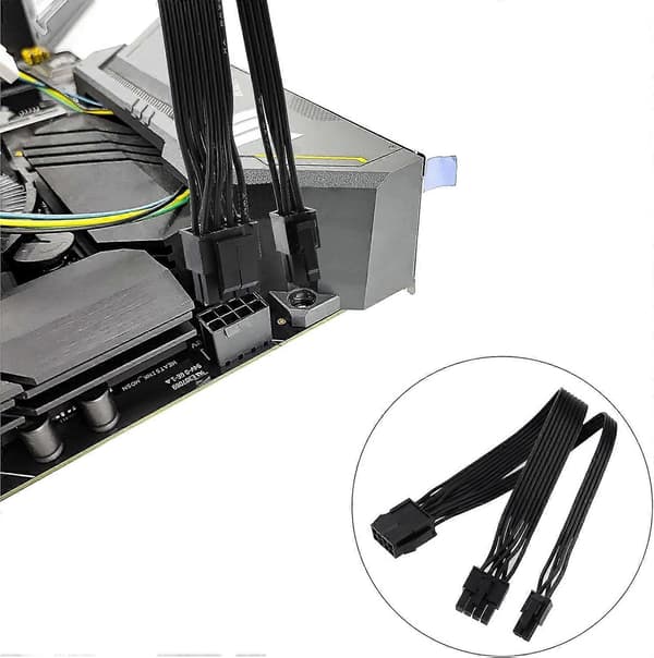 ATX Bundkort Strømforlængerkabel med 8-bens CPU til 8-bens + 4-bens CPU-adapter