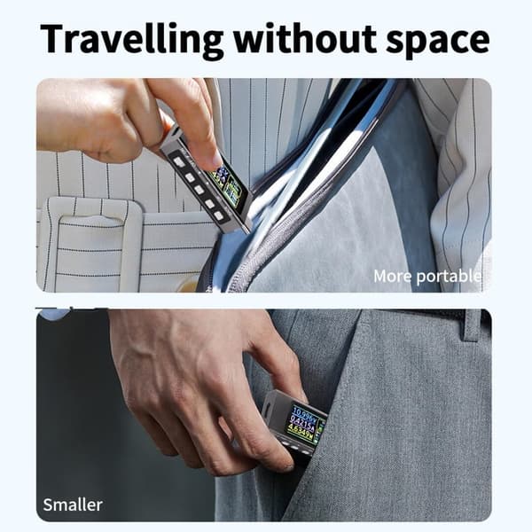 USB spenningstester, voltmeter, amperemeter, støtter PD3.1 hurtigladeprotokoll