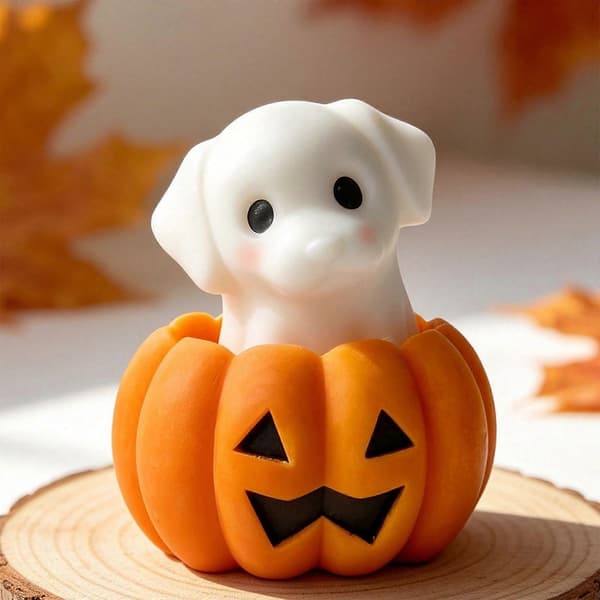 Halloweens silikoneform sæt til lysfremstilling græskar spøgelser designs inkluderet græskar djævel pumpkin devil