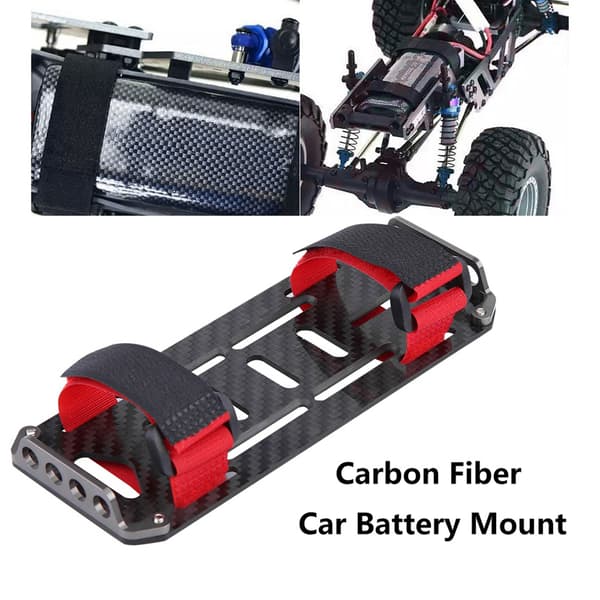 Batteriholder i karbonfiber for 1/10 skala Crawler RC-bil
